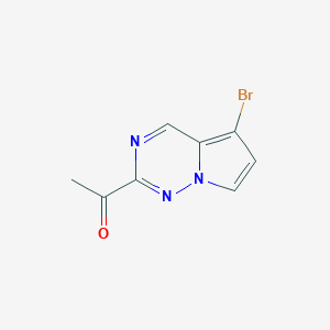 1-(5-Bromopyrrolo[2,1-f][1,2,4]triazin-2-yl)ethan-1-one