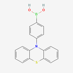 molecular formula C18H14BNO2S B12978451 (4-(10H-Phenothiazin-10-yl)phenyl)boronic acid 