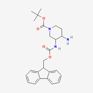 tert-Butyl 3-((((9H-fluoren-9-yl)methoxy)carbonyl)amino)-4-aminopiperidine-1-carboxylate