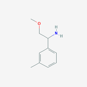 molecular formula C10H15NO B12978545 2-Methoxy-1-(m-tolyl)ethanamine 