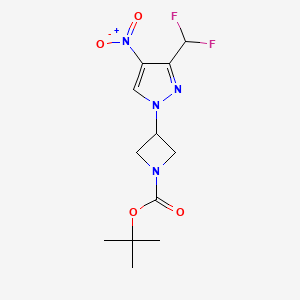 tert-Butyl 3-(3-(difluoromethyl)-4-nitro-1H-pyrazol-1-yl)azetidine-1-carboxylate