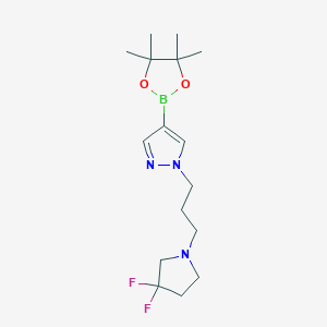 1-(3-(3,3-Difluoropyrrolidin-1-yl)propyl)-4-(4,4,5,5-tetramethyl-1,3,2-dioxaborolan-2-yl)-1H-pyrazole