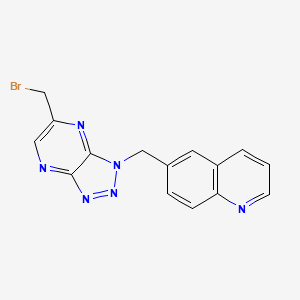 6-((6-(bromomethyl)-1H-[1,2,3]triazolo[4,5-b]pyrazin-1-yl)methyl)quinoline