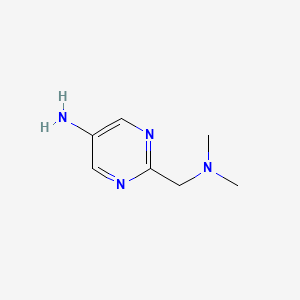 molecular formula C7H12N4 B12978604 2-[(Dimethylamino)methyl]pyrimidin-5-amine 