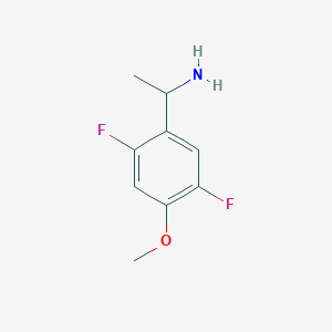 molecular formula C9H11F2NO B12978631 1-(2,5-Difluoro-4-methoxyphenyl)ethanamine 