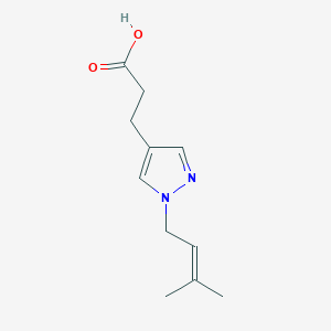 3-(1-(3-Methylbut-2-en-1-yl)-1H-pyrazol-4-yl)propanoic acid