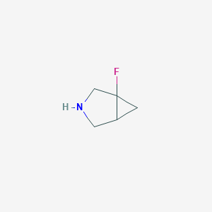 molecular formula C5H8FN B12978664 1-Fluoro-3-azabicyclo[3.1.0]hexane 