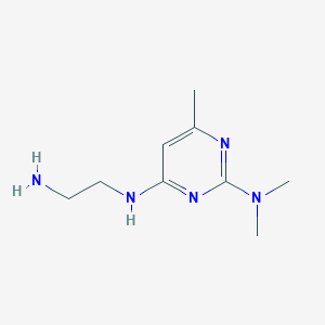 molecular formula C9H17N5 B12978687 N4-(2-aminoethyl)-N2,N2,6-trimethylpyrimidine-2,4-diamine 