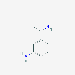 molecular formula C9H14N2 B12978705 3-(1-(Methylamino)ethyl)aniline 