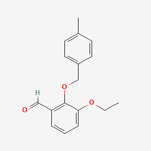 3-Ethoxy-2-((4-methylbenzyl)oxy)benzaldehyde