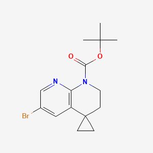 tert-Butyl 6'-bromo-2',3'-dihydro-1'H-spiro[cyclopropane-1,4'-[1,8]naphthyridine]-1'-carboxylate