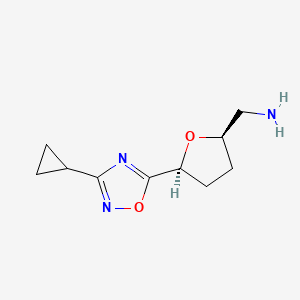 ((2R,5S)-5-(3-Cyclopropyl-1,2,4-oxadiazol-5-yl)tetrahydrofuran-2-yl)methanamine