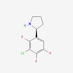 molecular formula C10H9ClF3N B12978821 (2S)-2-(3-chloro-2,4,5-trifluorophenyl)pyrrolidine 