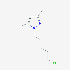 molecular formula C10H17ClN2 B12978841 1-(5-chloropentyl)-3,5-dimethyl-1H-pyrazole 