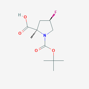 (2R,4R)-1-(tert-Butoxycarbonyl)-4-fluoro-2-methylpyrrolidine-2-carboxylic acid