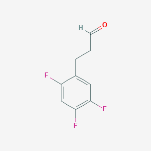 molecular formula C9H7F3O B12978917 3-(2,4,5-Trifluorophenyl)propanal 