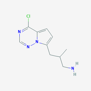 3-(4-Chloropyrrolo[2,1-f][1,2,4]triazin-7-yl)-2-methylpropan-1-amine