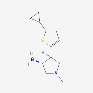 (3R,4S)-4-(5-Cyclopropylthiophen-2-yl)-1-methylpyrrolidin-3-amine