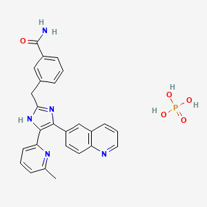 3-((4-(6-Methylpyridin-2-yl)-5-(quinolin-6-yl)-1H-imidazol-2-yl)methyl)benzamide phosphate