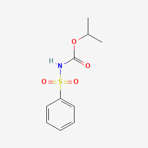 molecular formula C10H13NO4S B12978996 Propan-2-yl N-(benzenesulfonyl)carbamate 