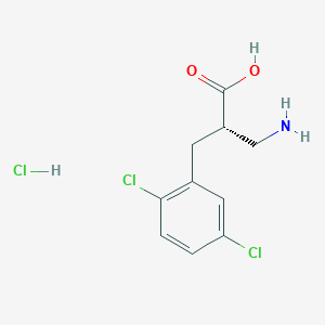 molecular formula C10H12Cl3NO2 B12979043 (S)-3-Amino-2-(2,5-dichlorobenzyl)propanoic acid hydrochloride 