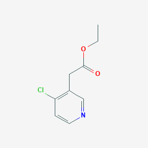 molecular formula C9H10ClNO2 B12979080 Ethyl 4-chloro-3-pyridylacetate 