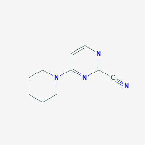 molecular formula C10H12N4 B12979123 4-(Piperidin-1-yl)pyrimidine-2-carbonitrile 