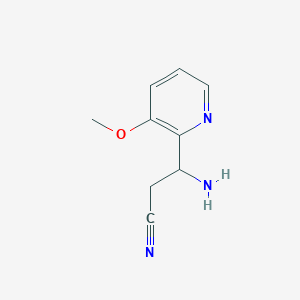 3-Amino-3-(3-methoxypyridin-2-yl)propanenitrile