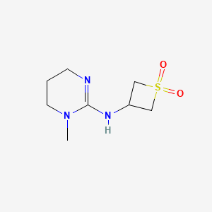 molecular formula C8H15N3O2S B12979148 3-((1-Methyl-1,4,5,6-tetrahydropyrimidin-2-yl)amino)thietane 1,1-dioxide 