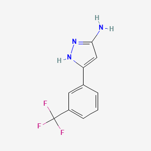 molecular formula C10H8F3N3 B1297918 5-[3-(三氟甲基)苯基]-1H-吡唑-3-胺 CAS No. 209224-91-9