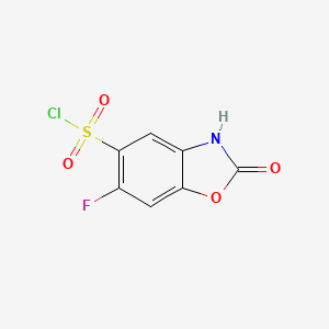 6-Fluoro-2-oxo-2,3-dihydrobenzo[d]oxazole-5-sulfonyl chloride