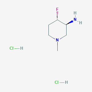 molecular formula C6H15Cl2FN2 B12979209 (3S,4S)-4-fluoro-1-methyl-piperidin-3-amine;dihydrochloride 