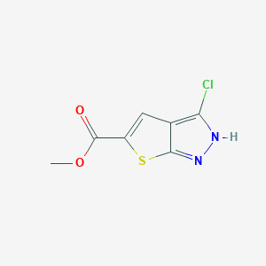 molecular formula C7H5ClN2O2S B12979236 Methyl 3-chloro-1H-thieno[2,3-c]pyrazole-5-carboxylate 