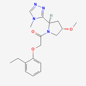 rel-2-(2-Ethylphenoxy)-1-((2R,4S)-4-methoxy-2-(4-methyl-4H-1,2,4-triazol-3-yl)pyrrolidin-1-yl)ethan-1-one