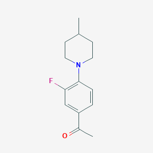 molecular formula C14H18FNO B1297926 1-[3-Fluoro-4-(4-methylpiperidin-1-yl)phenyl]ethanone CAS No. 351039-00-4