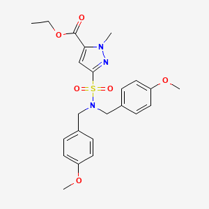 Ethyl 3-(N,N-bis(4-methoxybenzyl)sulfamoyl)-1-methyl-1H-pyrazole-5-carboxylate