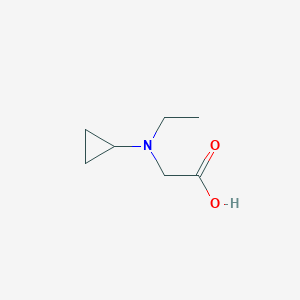 molecular formula C7H13NO2 B12979318 N-Cyclopropyl-N-ethylglycine 