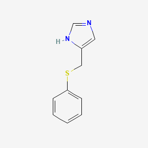 molecular formula C10H10N2S B12979332 5-((phenylthio)methyl)-1H-imidazole 