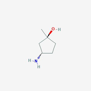 molecular formula C6H13NO B12979337 (1S,3S)-3-Amino-1-methylcyclopentan-1-ol 