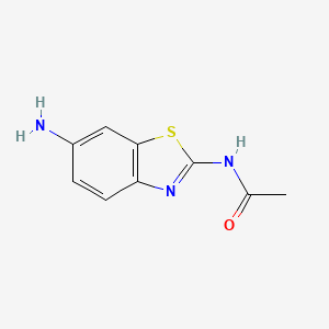 molecular formula C9H9N3OS B1297939 N-(6-amino-1,3-benzothiazol-2-yl)acetamide CAS No. 533-41-5