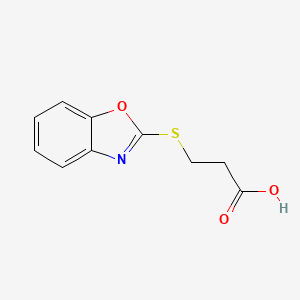 molecular formula C10H9NO3S B1297940 3-(1,3-苯并恶唑-2-基硫代)丙酸 CAS No. 60788-67-2