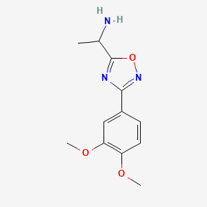 1-(3-(3,4-Dimethoxyphenyl)-1,2,4-oxadiazol-5-yl)ethanamine