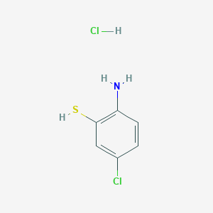 molecular formula C6H7Cl2NS B12979422 2-Amino-5-chlorobenzenethiol hydrochloride 