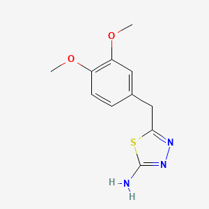 molecular formula C11H13N3O2S B1297945 5-(3,4-Dimetoxi-bencil)-1,3,4-tiadiazol-2-amina CAS No. 313957-85-6