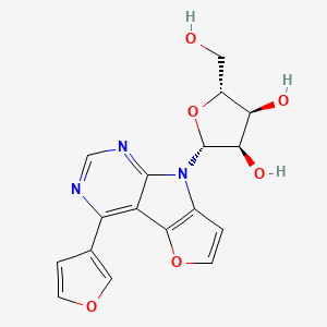 (2R,3R,4S,5R)-2-[12-(furan-3-yl)-3-oxa-7,9,11-triazatricyclo[6.4.0.02,6]dodeca-1(12),2(6),4,8,10-pentaen-7-yl]-5-(hydroxymethyl)oxolane-3,4-diol