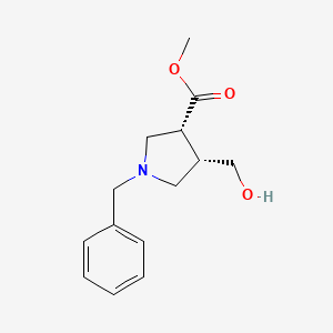 molecular formula C14H19NO3 B12979499 Methyl (3R,4S)-1-benzyl-4-(hydroxymethyl)pyrrolidine-3-carboxylate 