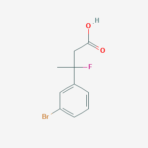 molecular formula C10H10BrFO2 B12979521 3-(3-Bromophenyl)-3-fluorobutanoic acid 