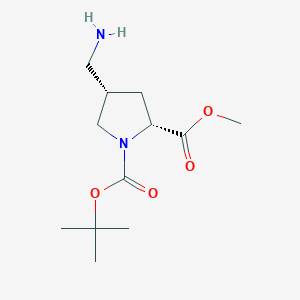 1-(tert-Butyl) 2-methyl (2R,4S)-4-(aminomethyl)pyrrolidine-1,2-dicarboxylate