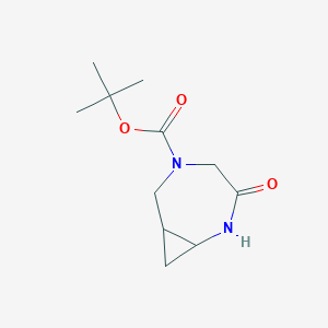 molecular formula C11H18N2O3 B12979537 tert-Butyl 3-oxo-2,5-diazabicyclo[5.1.0]octane-5-carboxylate 