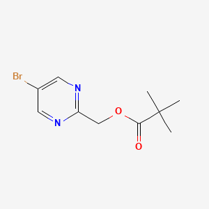 molecular formula C10H13BrN2O2 B12979544 (5-Bromopyrimidin-2-yl)methyl pivalate CAS No. 1400807-81-9